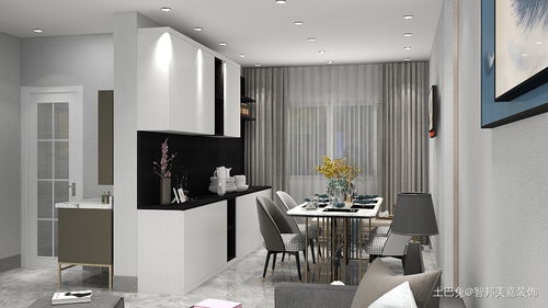 81平潮流混搭三居装修效果案例 吉祥悦府现代简约风精装实景赏析